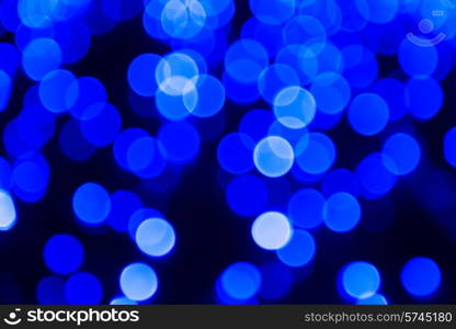 Blue abstract bubble lights can be used for background