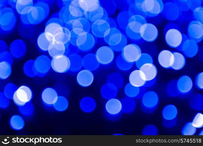 Blue abstract bubble lights can be used for background