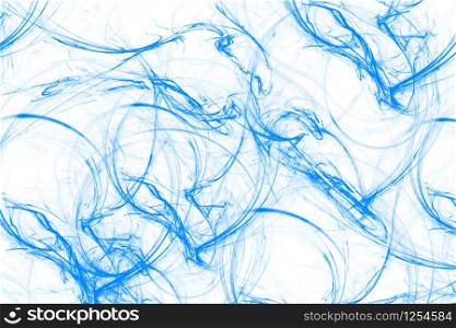 blue Abstract color , like smoke tie dye pattern abstract on a white background.
