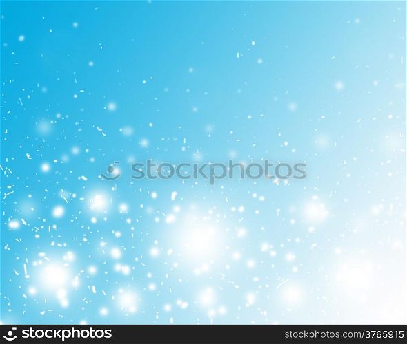 blue abstract composition with snowy light