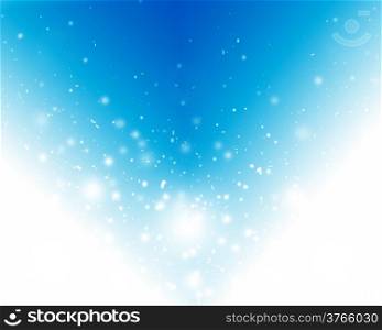 blue abstract composition with snowy light