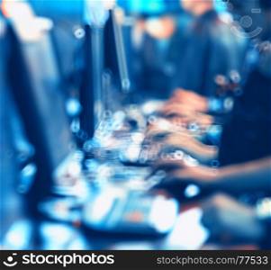 Blue abstract computer gamer bokeh backdrop