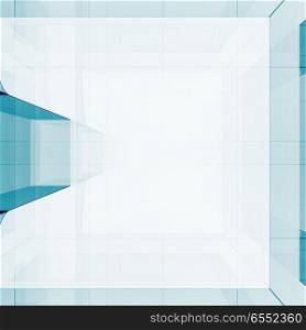 Blue abstract design. Concept view background 3D rendering. Blue abstract design 3D rendering. Blue abstract design 3D rendering