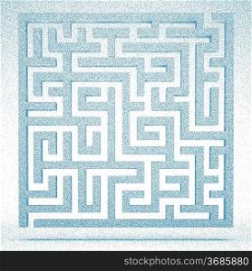 Blue Abstract Maze Design