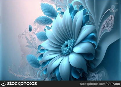 blue abstract pastel flower background