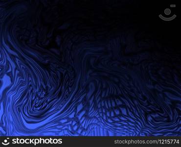 Blue abstract patterns on a black background. Abstract background.