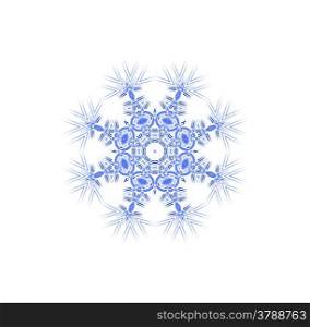 Blue abstract shape on white background