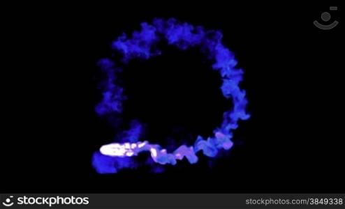 Blue abstract smoke jet loop. Alpha channel is included. You can find other smoke abstractions in my portfolio