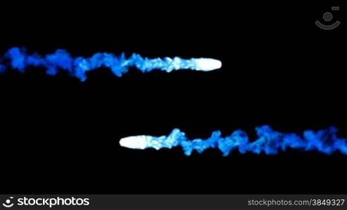 Blue abstract smoke shots or jets. Alpha channel is included. You can find other smoke abstractions in my portfolio