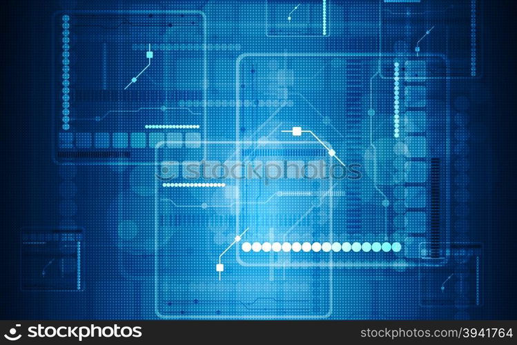 Blue abstract technology background