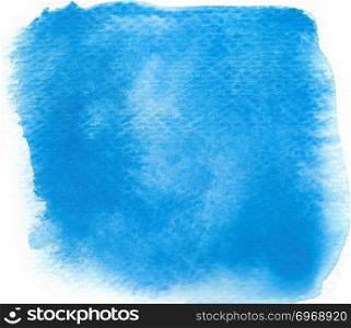 Blue abstract watercolor background. Hand painted illustration.	