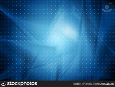 Blue abstract wavy dotted background