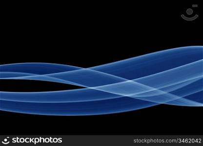 blue abstraction on black background - high quality render