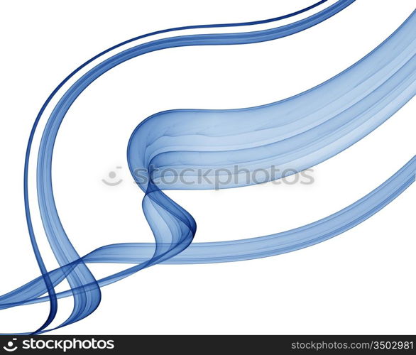 blue abstraction on white background - high quality render