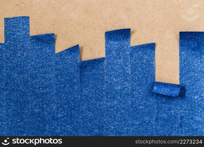 blue adhesive wallpaper with vertical roll up lines