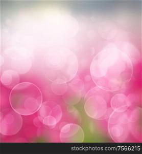 Blue and pink background with light beams
