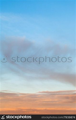 blue and pink sky at evening twilight