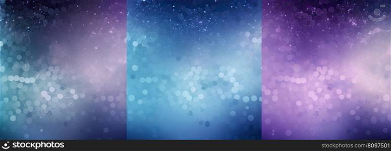 Blue and purple bokeh background. Whimsical colorful dreamscapes. Generative AI