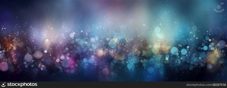 Blue and purple bokeh background. Whimsical colorful dreamscapes. Generative AI