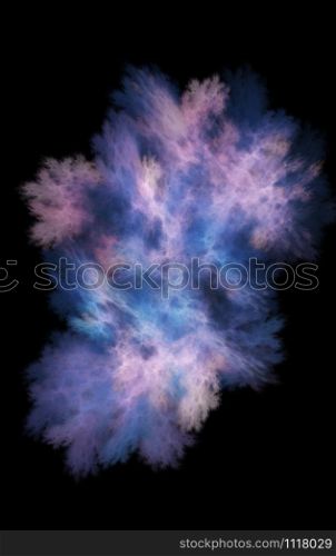 Blue and violet explosion. Bright multicolored textural background. Fractal abstraction. Blue and violet explosion. Bright multicolored background. Fractal abstraction.