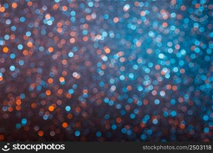 Blue and yellow lights bokeh background