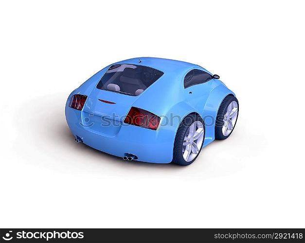 Blue Baby Coupe Rear View (micromachines series) - original design