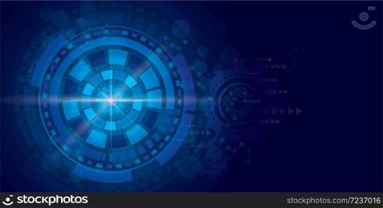 blue background technology concept, digital abstract vector design, network internet connect.