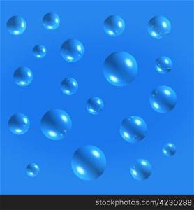 blue background with abstract air bubbles