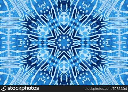 Blue background with abstract concentric foam pattern