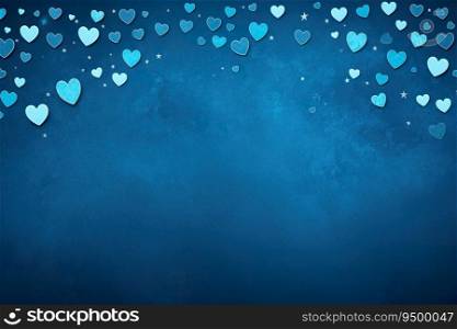 Blue background with hearts, stars and copy space. It&rsquo;s a boy backdrop with empty space for text. Baby shower or birthday invitation, party. Baby boy birth announcement. Men&rsquo;s Day. Generative AI. Blue background with hearts, stars and copy space. It&rsquo;s a boy backdrop with empty space for text. Baby shower or birthday invitation, party. Baby boy birth announcement. Men&rsquo;s Day. Generative AI.