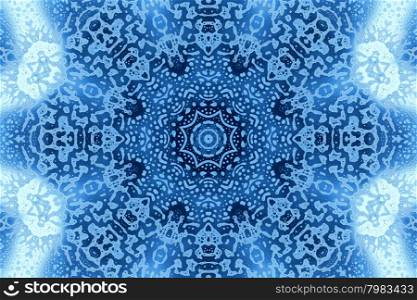 Blue background with natural soap foam concentric pattern