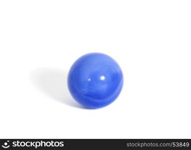 Blue ball isolated on a white background