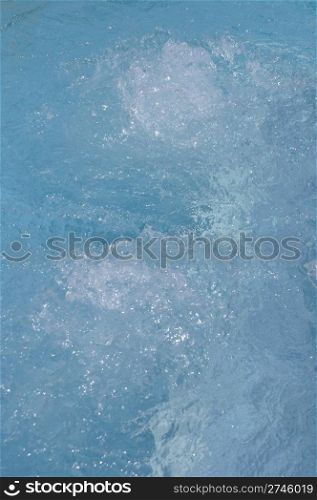 blue beautiful water bubbles in a jacuzzi pool