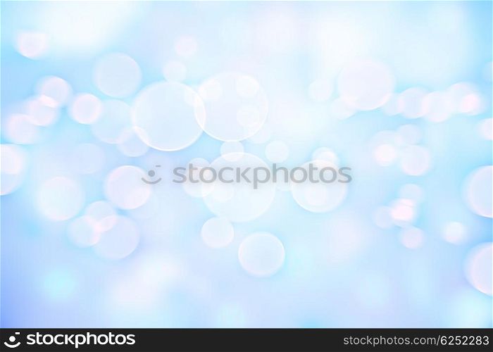 Blue blur background, gentle pastel color backdrop, soft focus, cute Christmas greeting card
