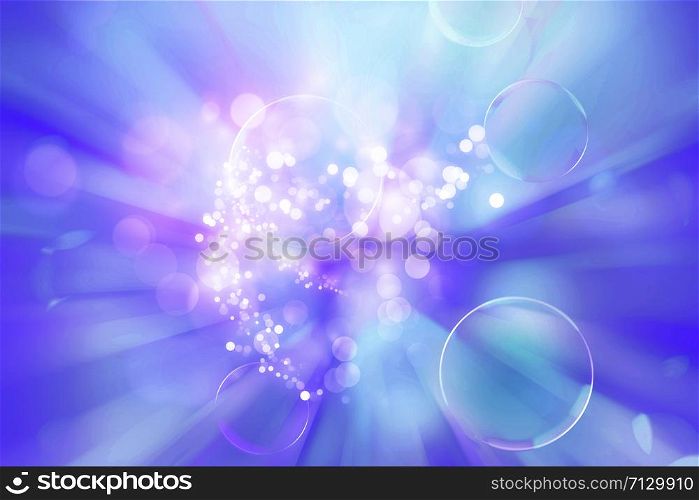 blue bokeh background created by neon lights