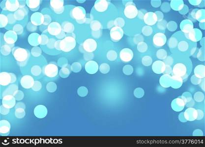 Blue bokeh blurred abstract light festive background