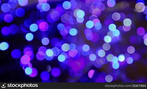 Blue bokeh motion abstract background