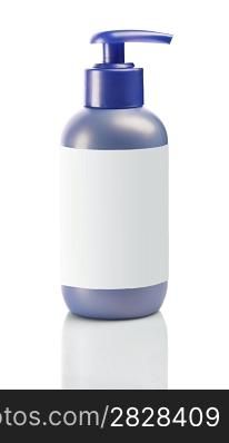 blue bottle of cream