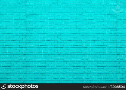 Blue bricks pattern on wall for abstract background.