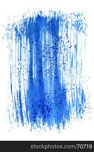 Blue brush stroke. Abstract background. Space for your own text. Raster illustration