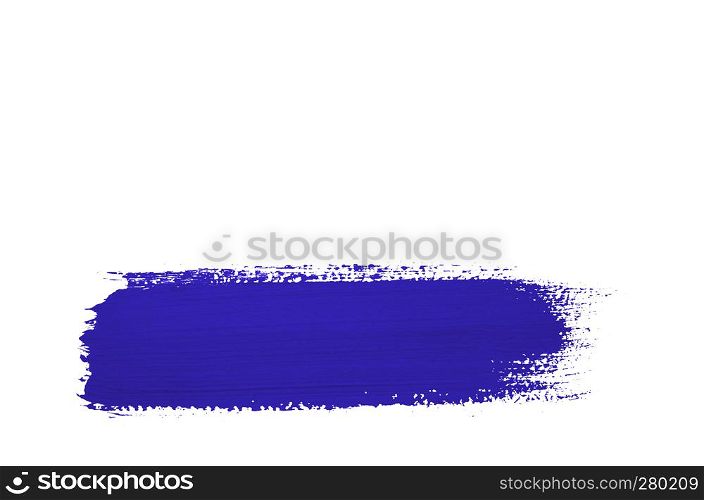 Blue brush stroke isolated on background