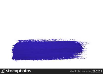 Blue brush stroke isolated on background