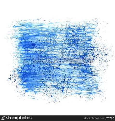 Blue brush strokes close-up. Grunge abstract background. Space for your own text. Raster illustration