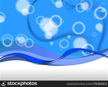 Blue Bubbles Background Showing Circles And Ripple&#xA;