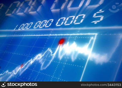 blue business graph abstract background