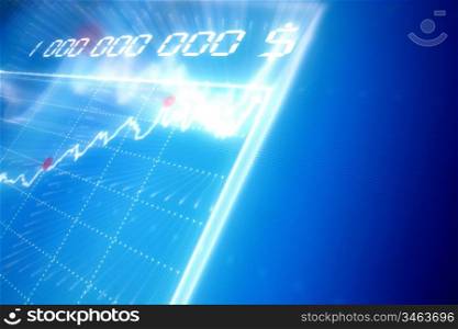 blue business graph abstract background