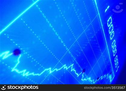 blue business graph abstract background