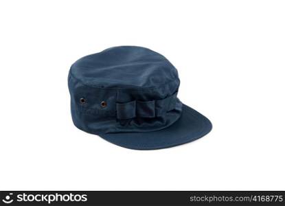 blue cap isolated on a white background