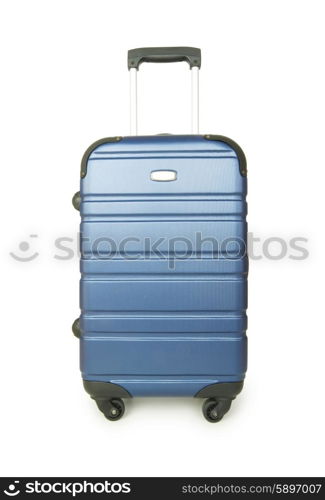 Blue case isolated on the white background