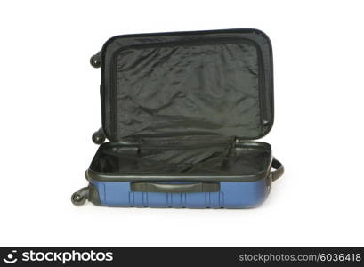 Blue case isolated on the white background